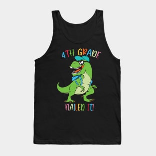 Dinosaur 4TH GRADE Nailed It Graduation Kids Tank Top